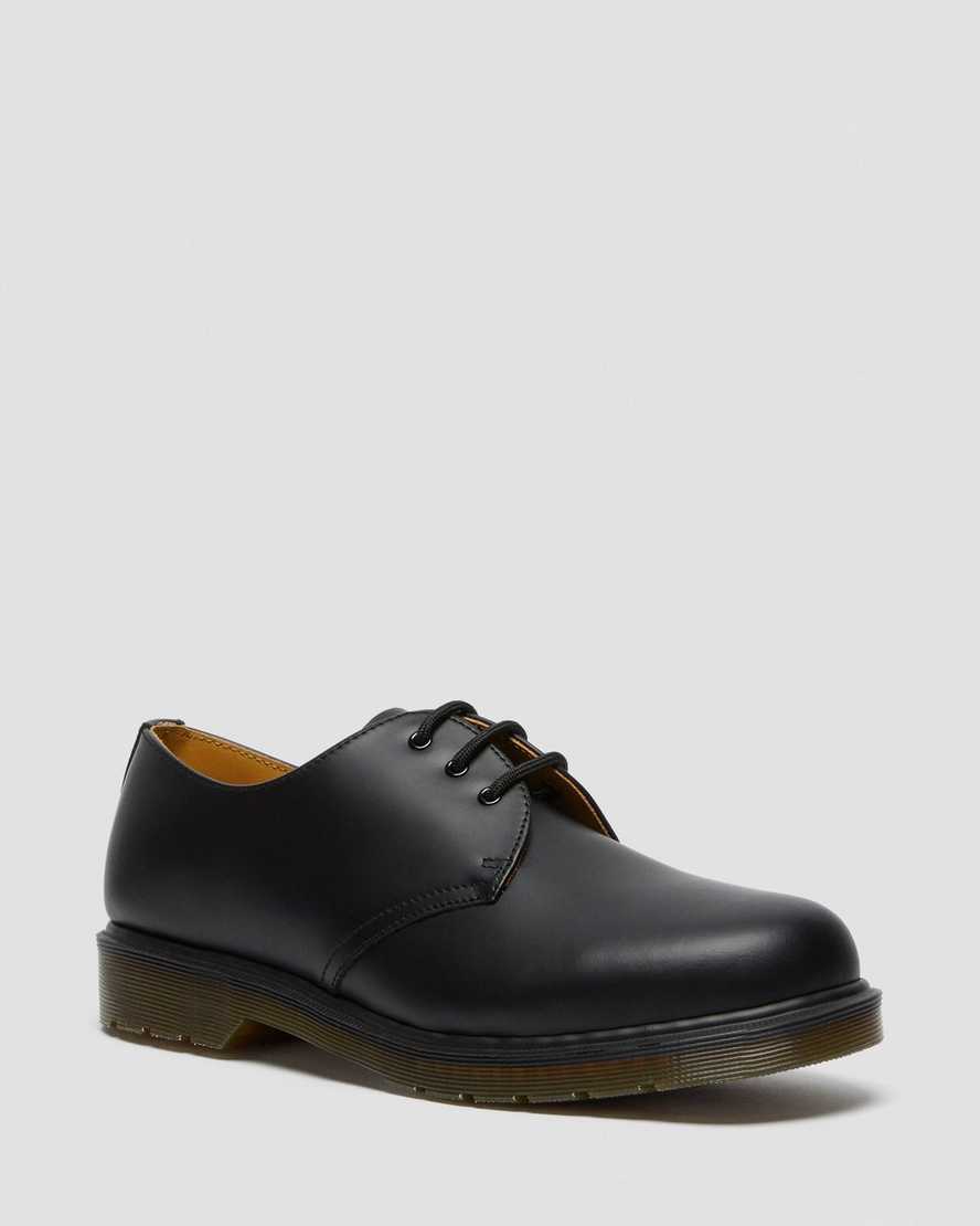 Dr. Martens 1461 Plain Welt Smooth Lær Oxford Sko Dame Svart [5273RYCTN]